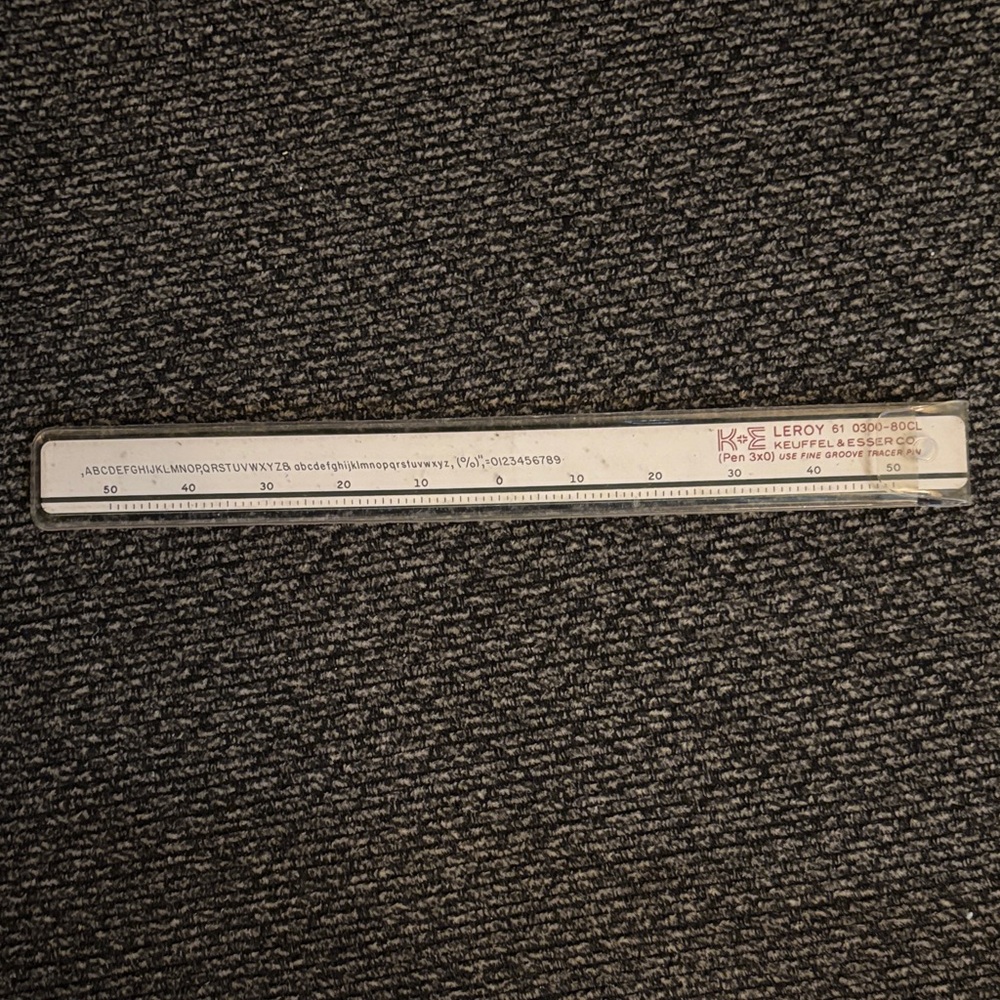 K+E Leroy 61 0300-80CL Keuffel & Esser Co Pen 3x0 Use w/Fine Groove Tracer Pin